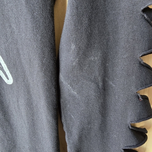 Sons of Anarchy Long Sleeve T-shirt Reaper Cut Out Sleeves Black Shirt Medium - Picture 6 of 10